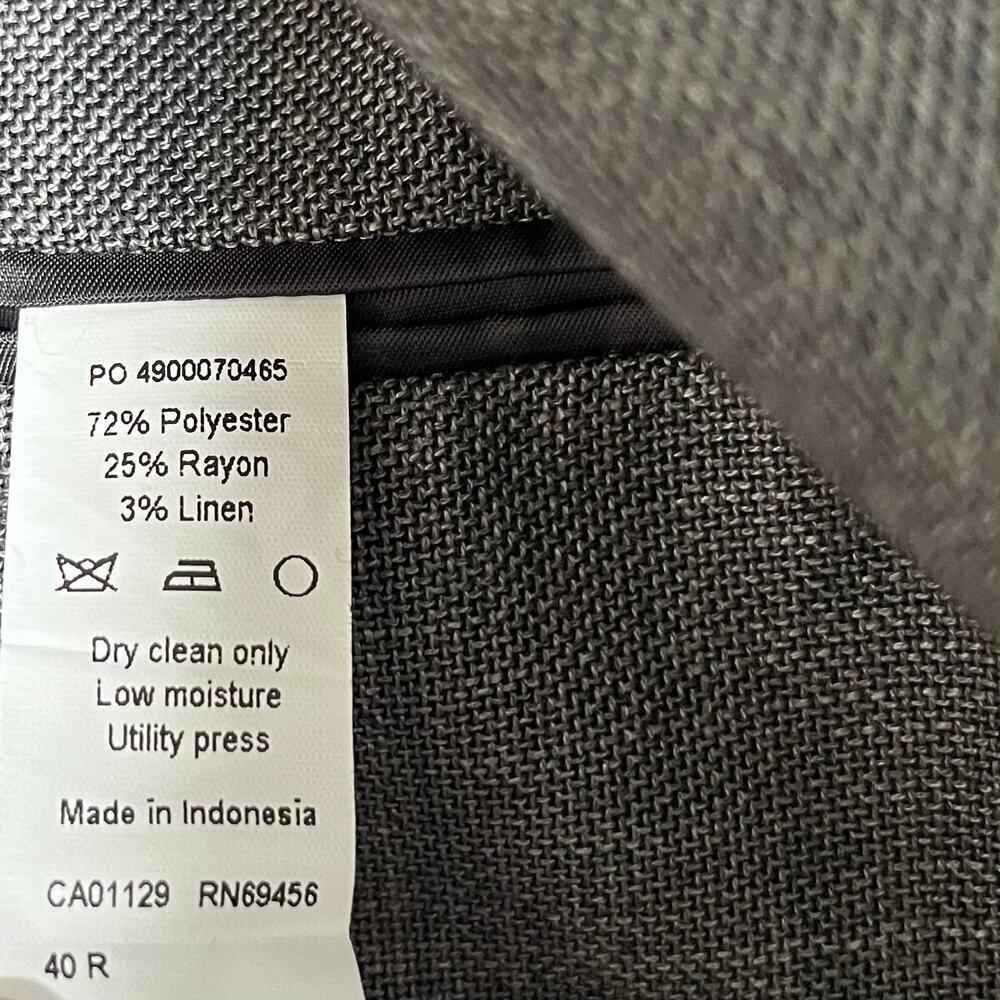 Lauren Ralph Lauren UltraFlex Heathered Blazer Size 40 Gray Classic Men’s NWT - Picture 9 of 13
